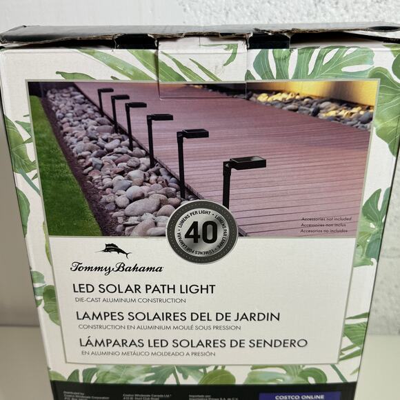 Tommy Bahama Solar LED Path Light (Pack of 6) New, open box - Picture 2 of 12